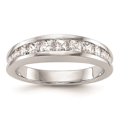 14K Weißgold Ehering mit natürlichen Diamanten