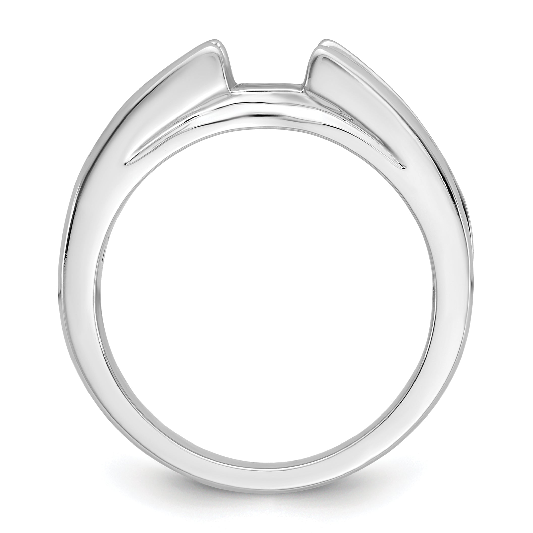 14K Weißgold Stift Set 1 Karat Kanalfassung Princess Diamant Halbfassung Verlobungsring