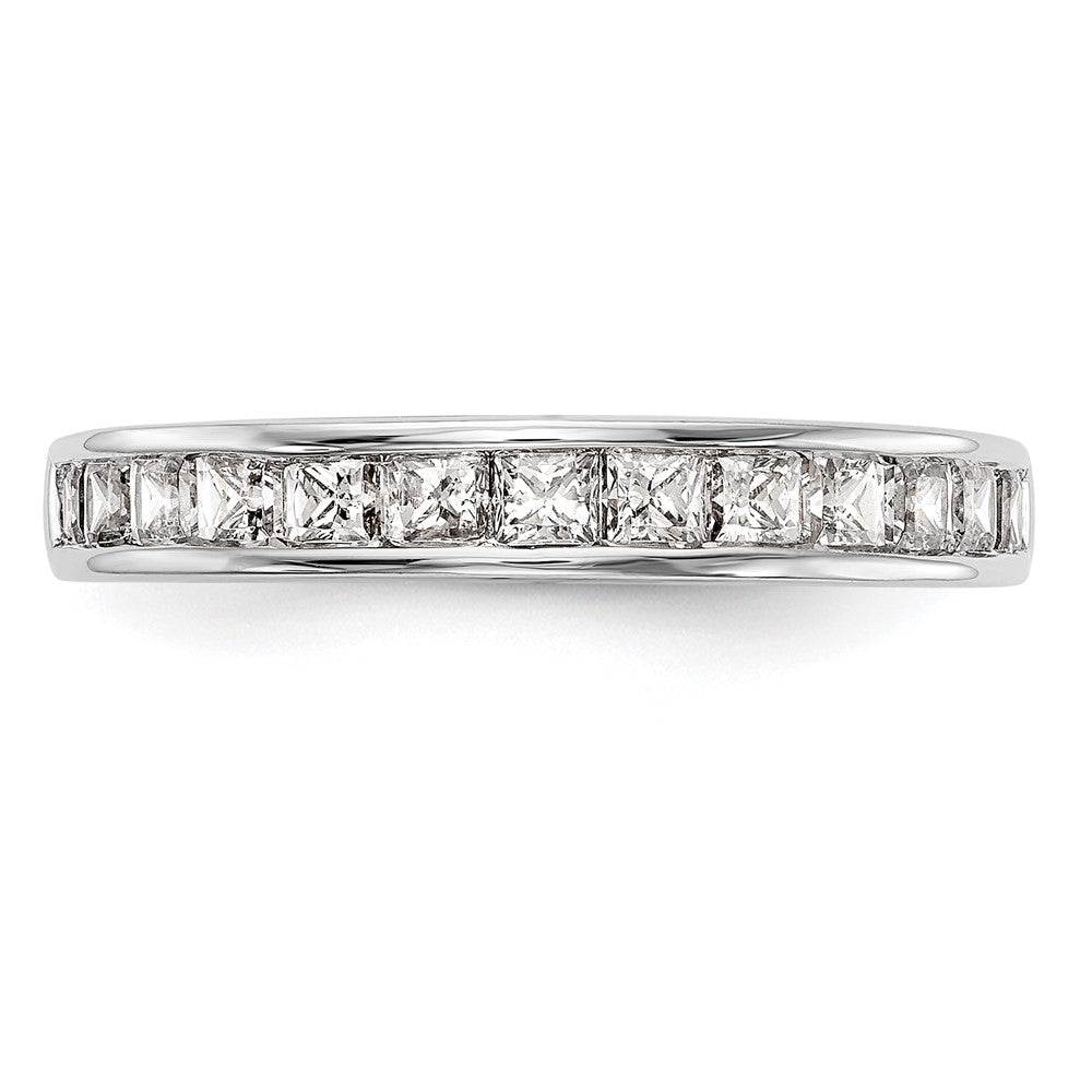14K Weißgold Ehering mit natürlichen Diamanten