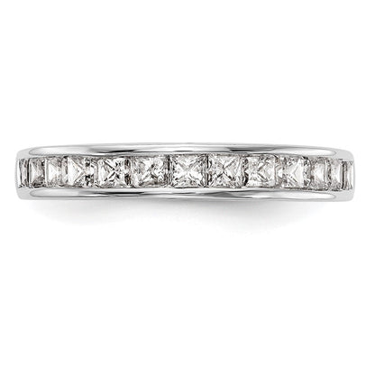 14K Weißgold Ehering mit natürlichen Diamanten