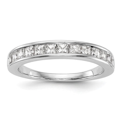 14K Weißgold Ehering mit natürlichen Diamanten