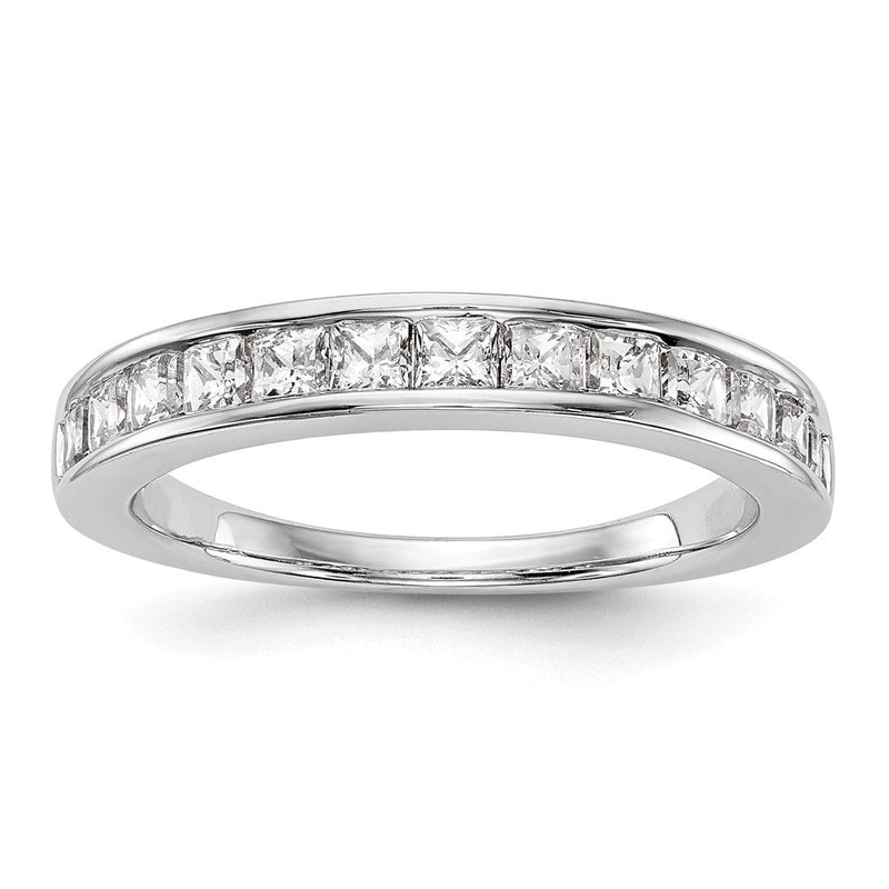 14K Weißgold Ehering mit natürlichen Diamanten