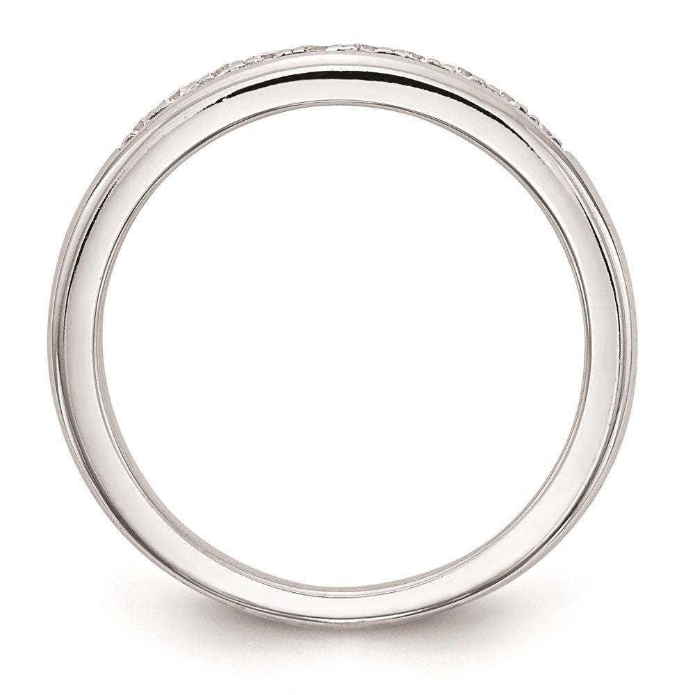 14K Weißgold Ehering mit natürlichen Diamanten