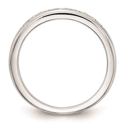 14K Weißgold Ehering mit natürlichen Diamanten