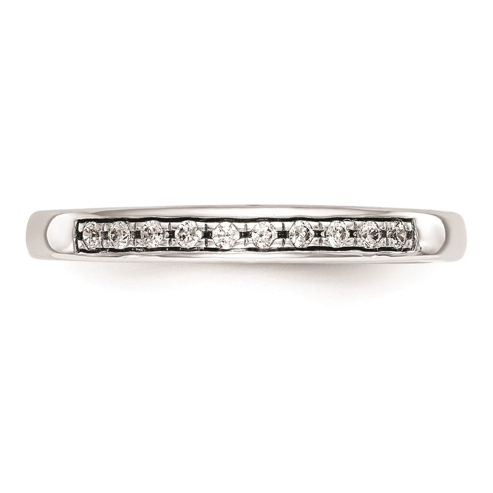 14K Weißgold Ehering mit natürlichen Diamanten