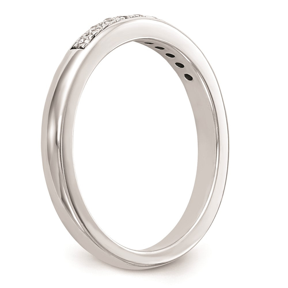 14K Weißgold Ehering mit natürlichen Diamanten