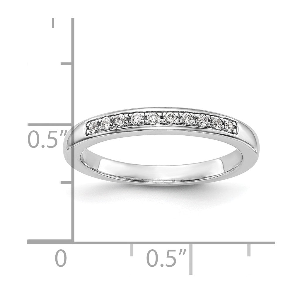 14K Weißgold Ehering mit natürlichen Diamanten