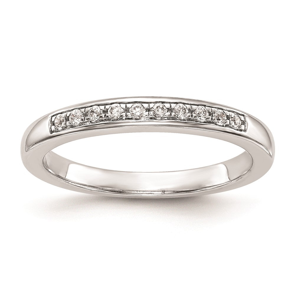 14K Weißgold Ehering mit natürlichen Diamanten