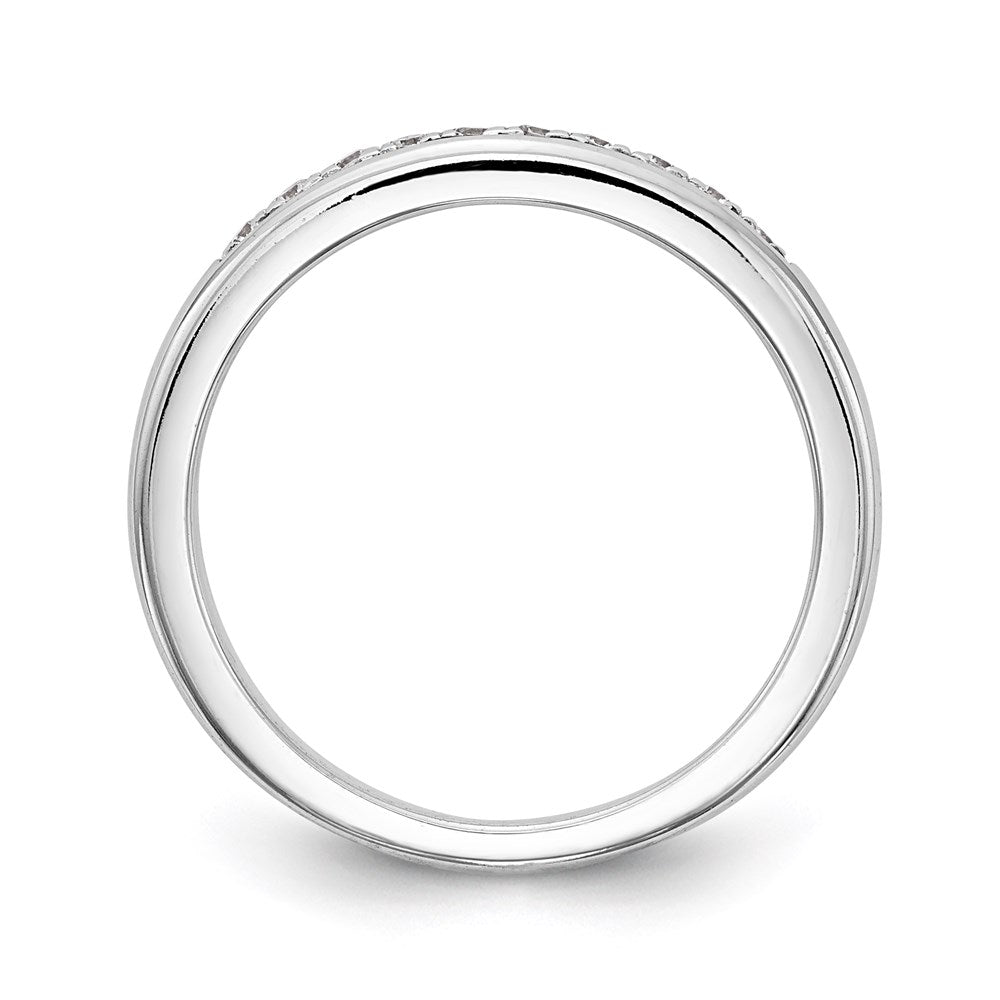 14K Weißgold Ehering mit natürlichen Diamanten
