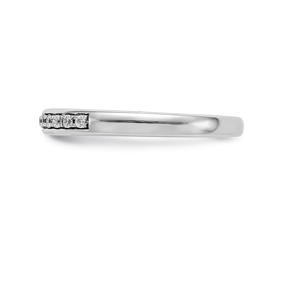 14K Weißgold Ehering mit natürlichen Diamanten