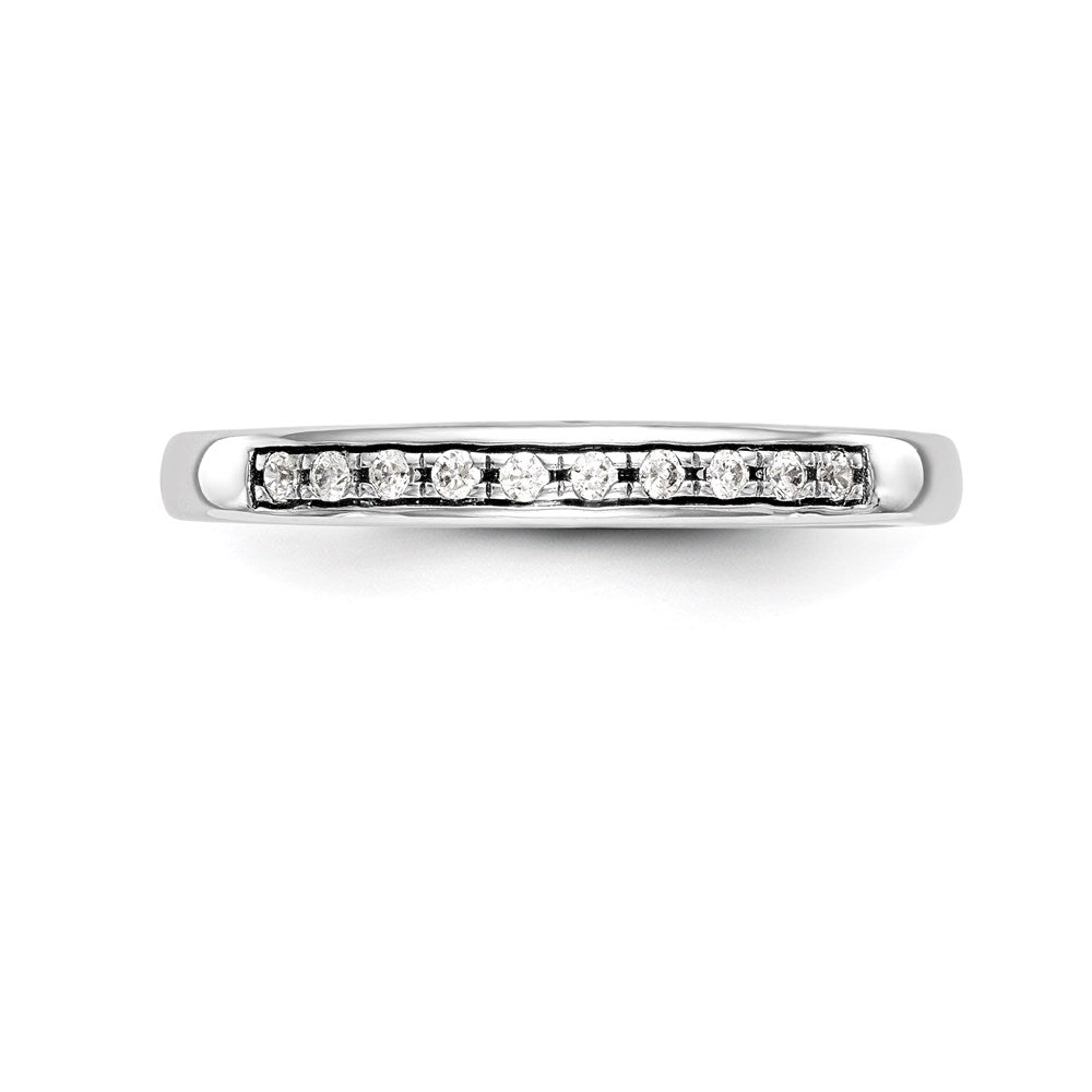 14K Weißgold Ehering mit natürlichen Diamanten