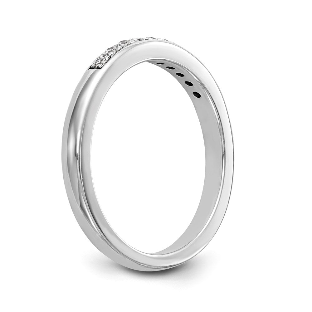 14K Weißgold Ehering mit natürlichen Diamanten