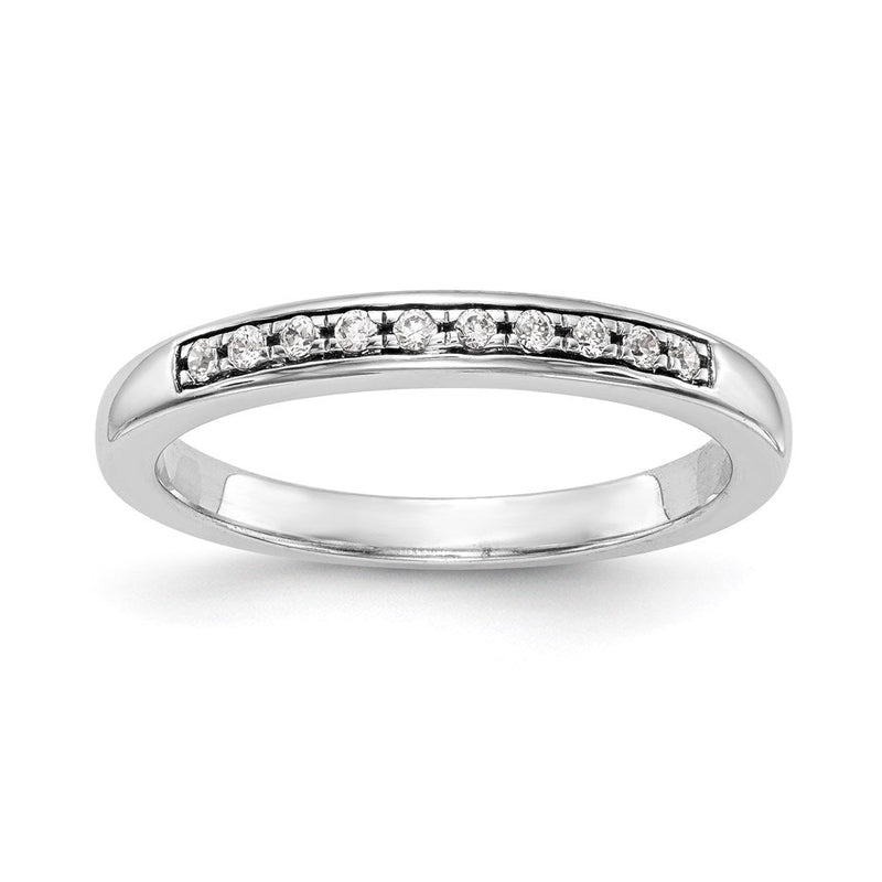 14K Weißgold Ehering mit natürlichen Diamanten