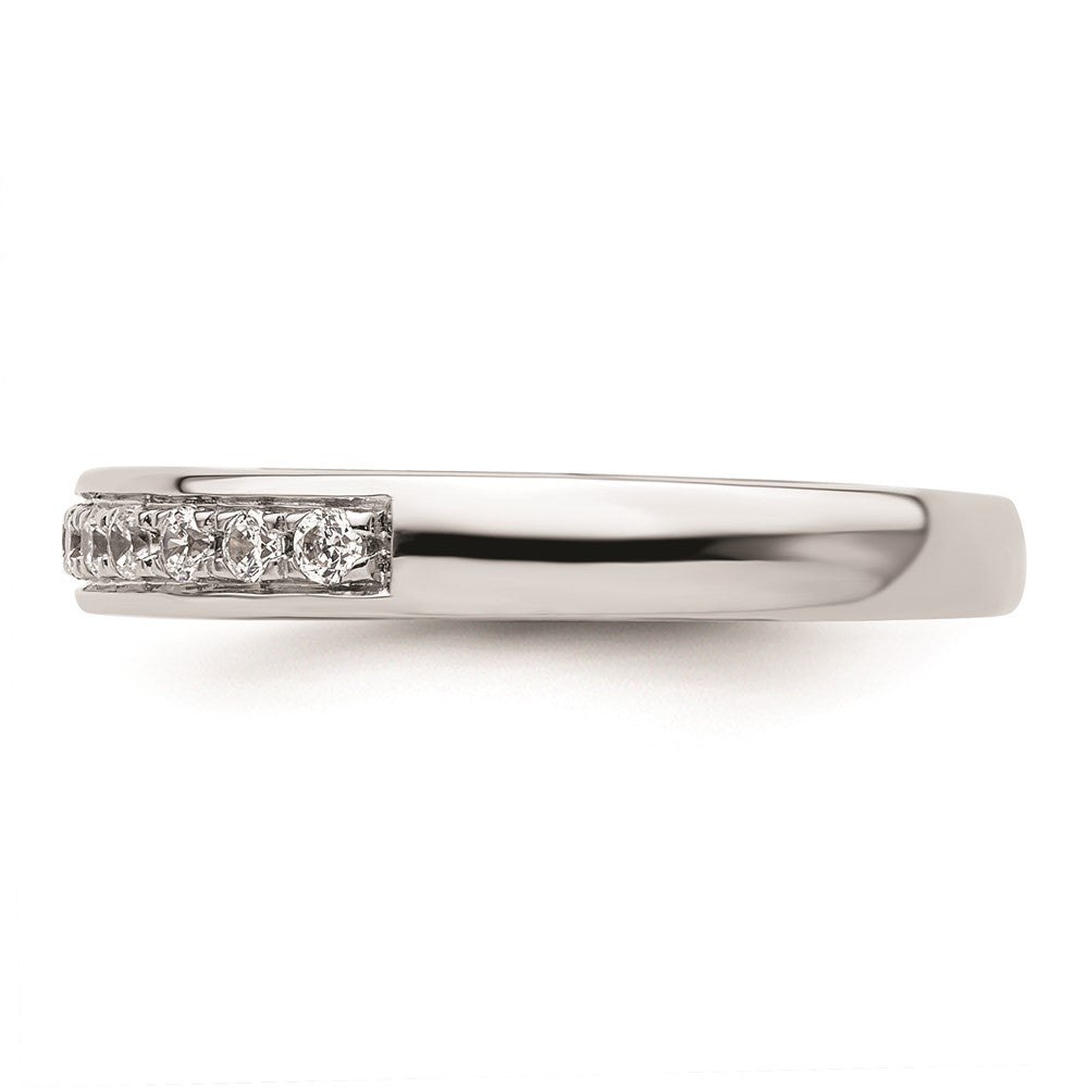 14K Weißgold Ehering mit natürlichen Diamanten