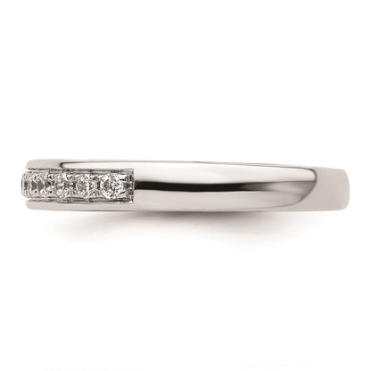 14K Weißgold Ehering mit natürlichen Diamanten