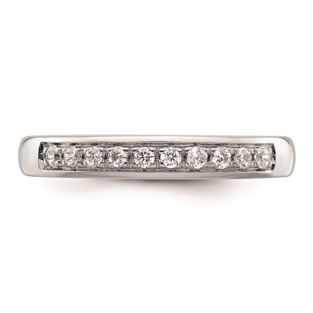 14K Weißgold Ehering mit natürlichen Diamanten