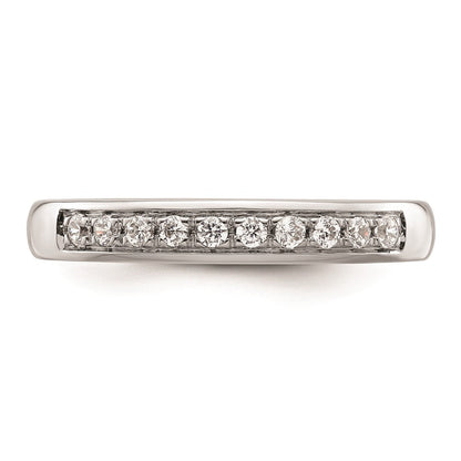 14K Weißgold Ehering mit natürlichen Diamanten