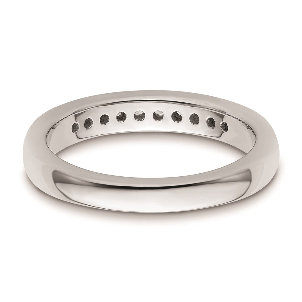14K Weißgold Ehering mit natürlichen Diamanten