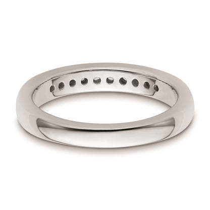14K Weißgold Ehering mit natürlichen Diamanten