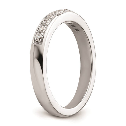 14K Weißgold Ehering mit natürlichen Diamanten