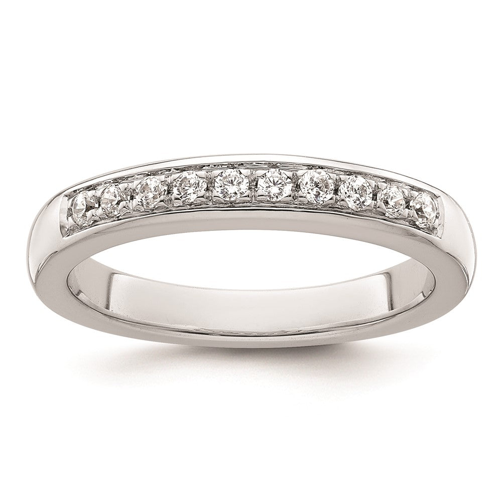 14K Weißgold Ehering mit natürlichen Diamanten