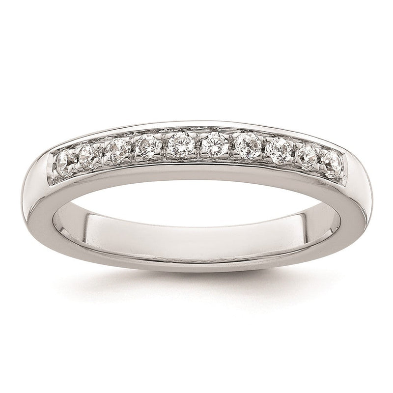 14K Weißgold Ehering mit natürlichen Diamanten