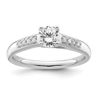 14K Weißgold Verlobungsring mit simuliertem Diamanten