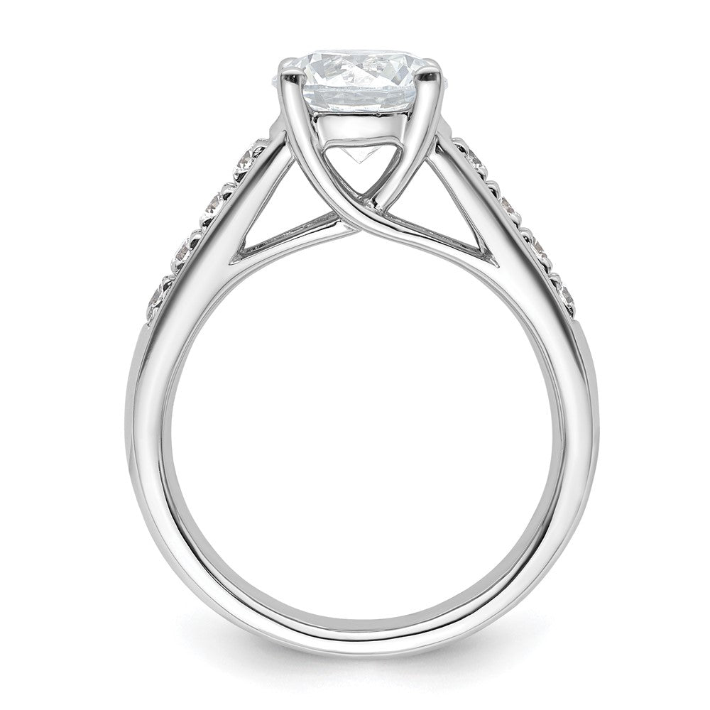 14K Weißgold Verlobungsring mit simuliertem Diamanten