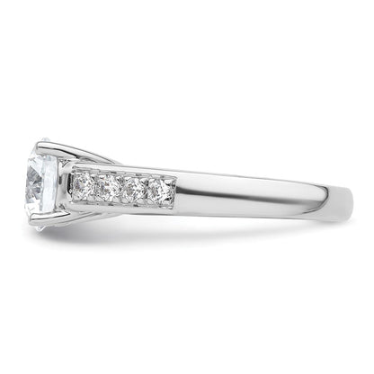 14K Weißgold Verlobungsring mit simuliertem Diamanten