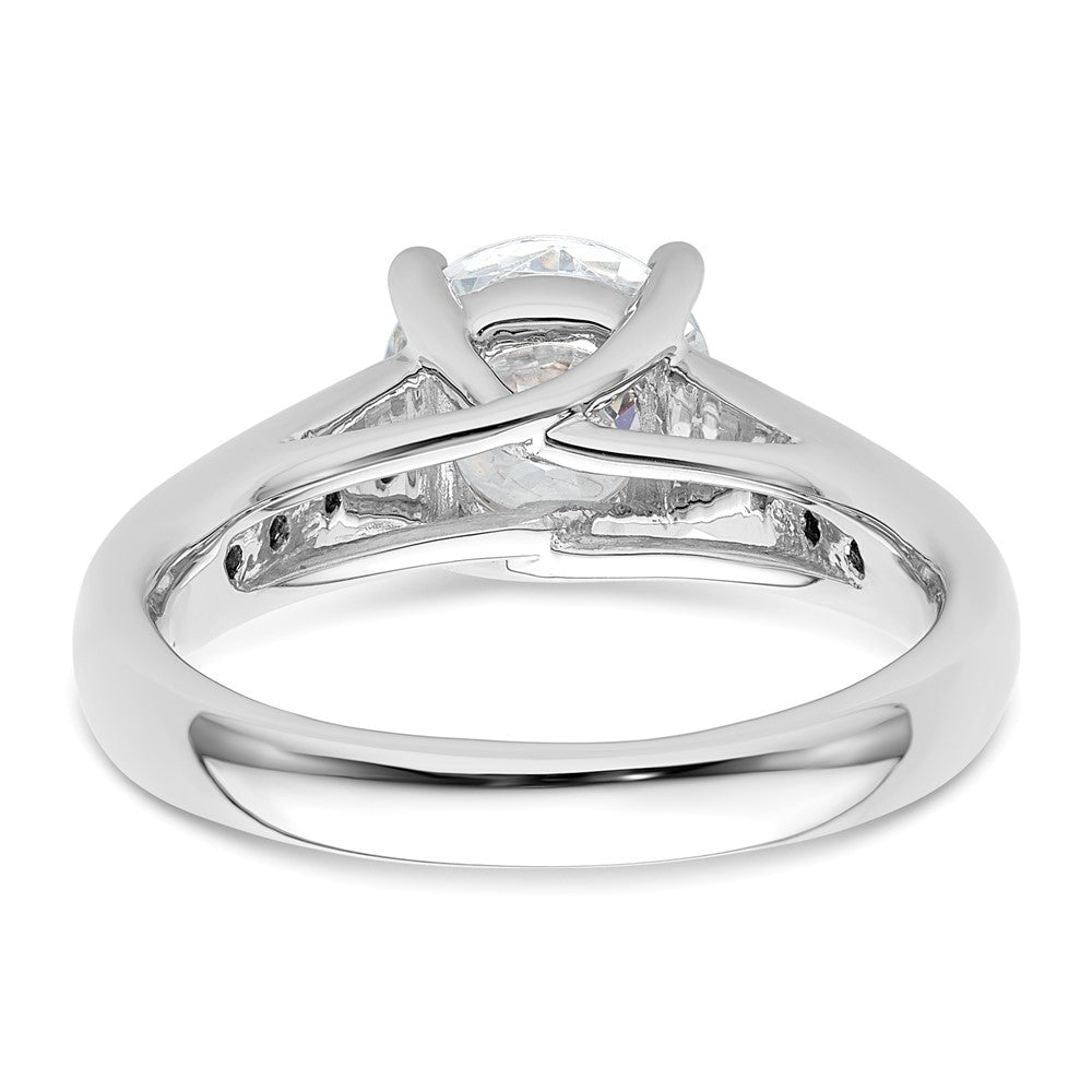 14K Weißgold Verlobungsring mit simuliertem Diamanten
