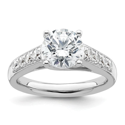 14K Weißgold Verlobungsring mit simuliertem Diamanten