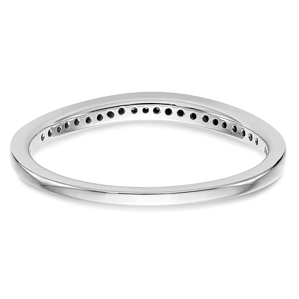 14K Weißgold Ehering mit echten Diamanten