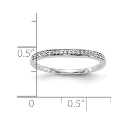 14K Weißgold Ehering mit echten Diamanten