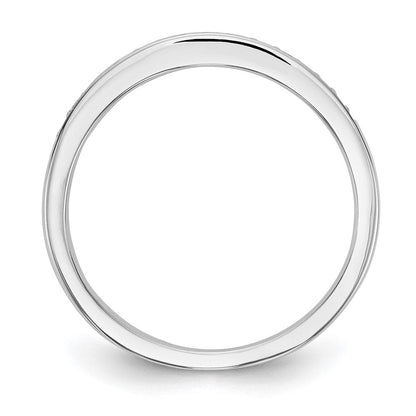 14K Weißgold Ehering mit natürlichen Diamanten