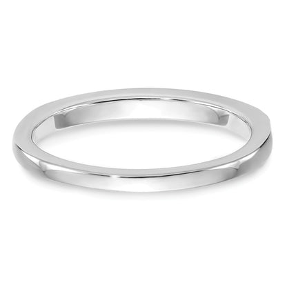 14K Weißgold Ehering mit natürlichen Diamanten