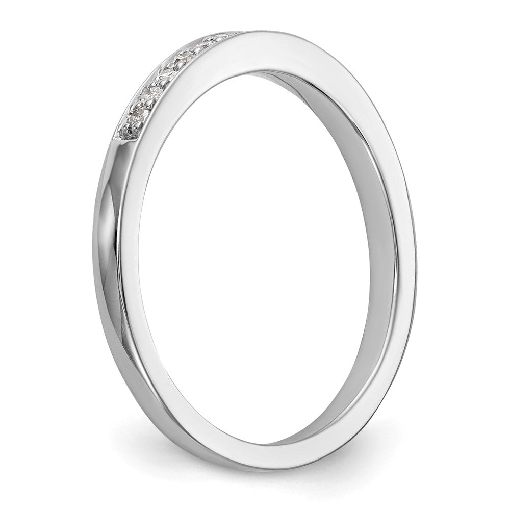 14K Weißgold Ehering mit natürlichen Diamanten