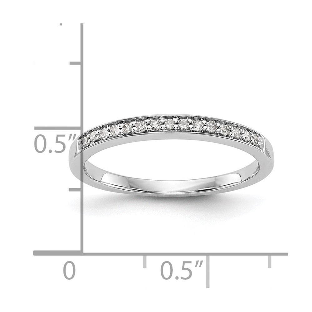 14K Weißgold Ehering mit natürlichen Diamanten