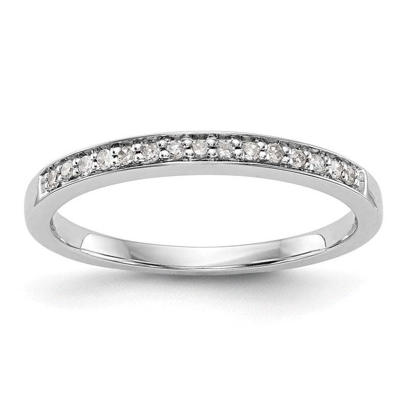 14K Weißgold Ehering mit natürlichen Diamanten
