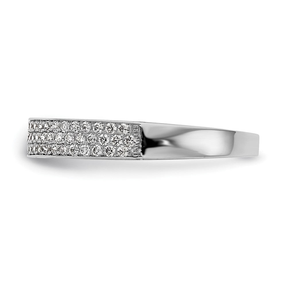 14K Weißgold Ehering mit natürlichen Diamanten