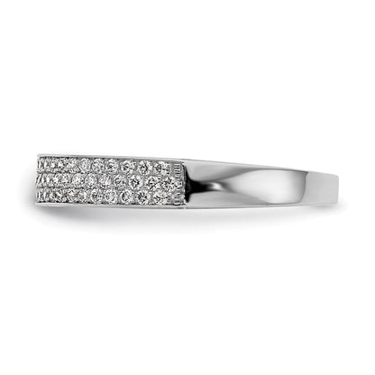 14K Weißgold Ehering mit natürlichen Diamanten