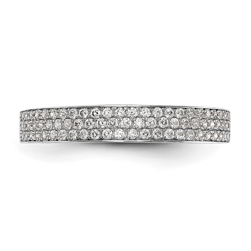 14K Weißgold Ehering mit natürlichen Diamanten