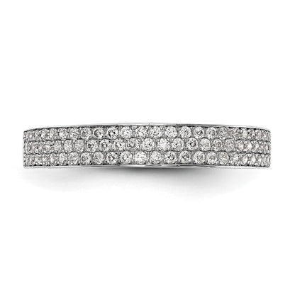 14K Weißgold Ehering mit natürlichen Diamanten