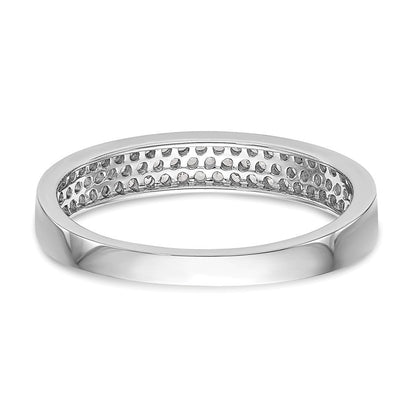 14K Weißgold Ehering mit natürlichen Diamanten