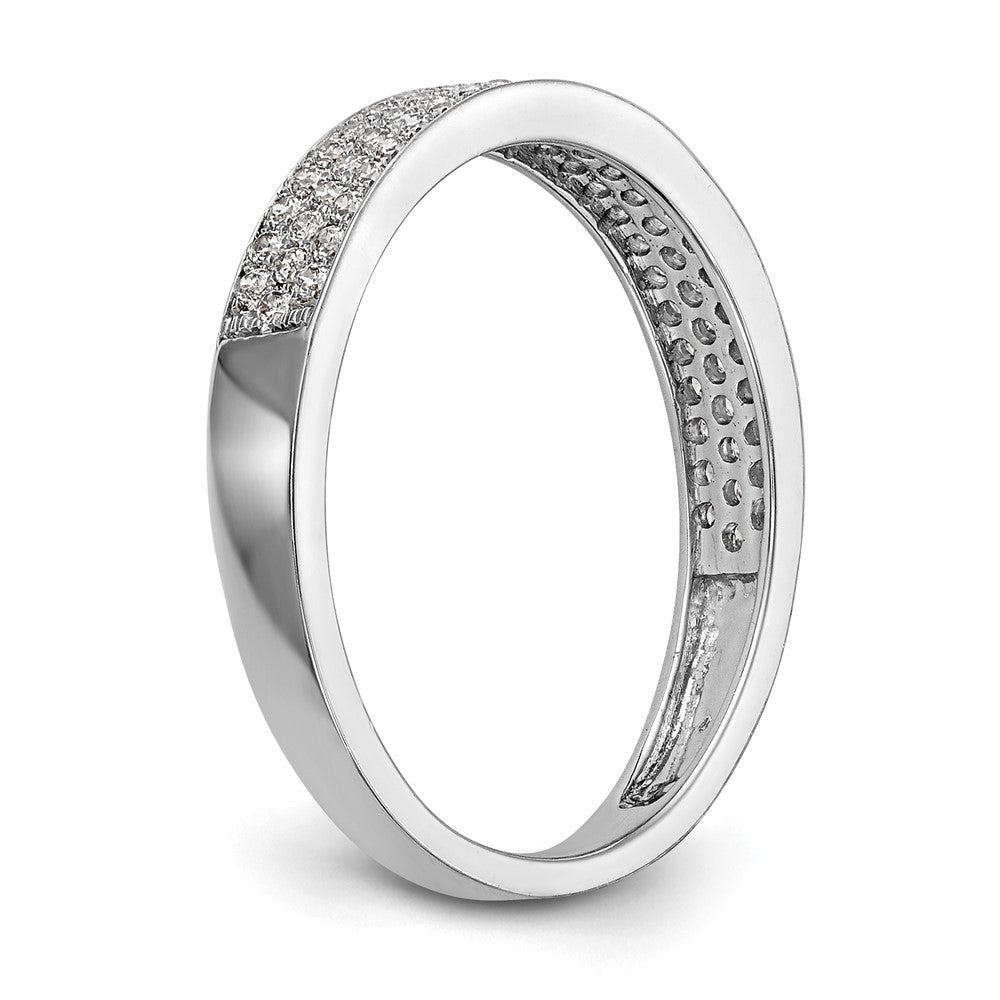 14K Weißgold Ehering mit natürlichen Diamanten