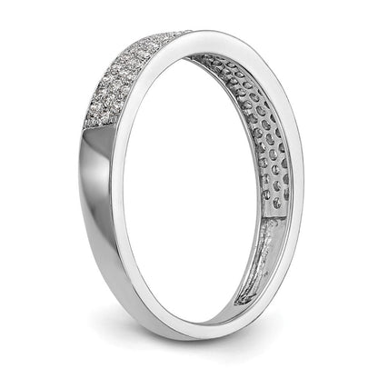 14K Weißgold Ehering mit natürlichen Diamanten