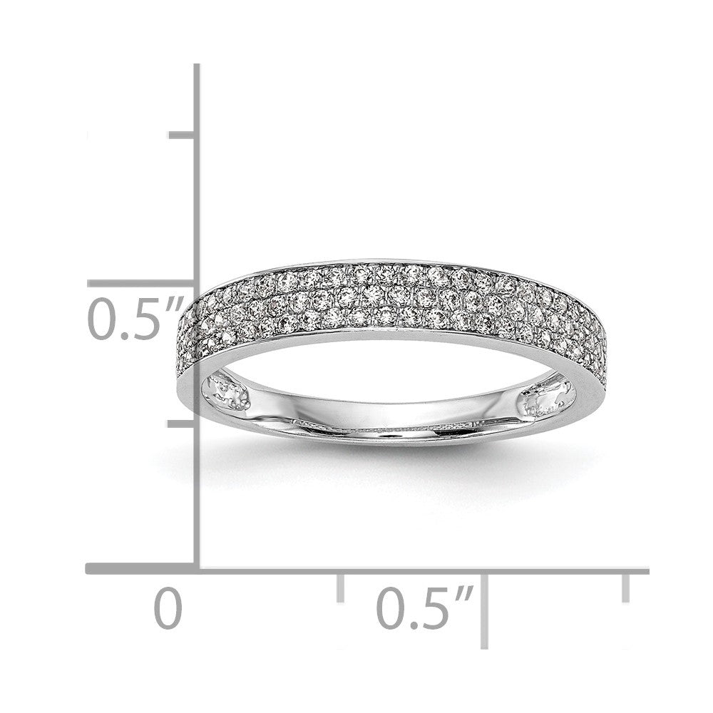 14K Weißgold Ehering mit natürlichen Diamanten