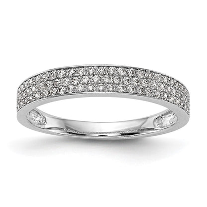 14K Weißgold Ehering mit natürlichen Diamanten