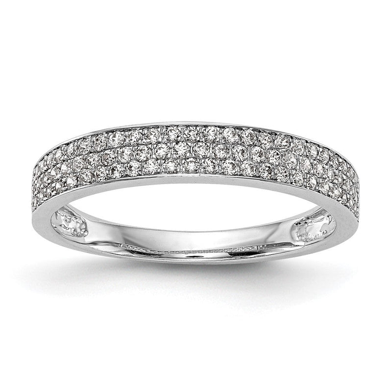 14K Weißgold Ehering mit natürlichen Diamanten