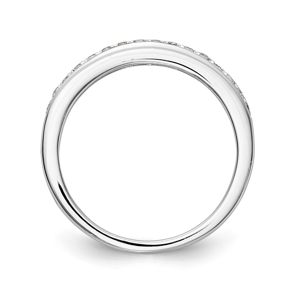 14K Weißgold Ehering mit natürlichen Diamanten, 0,16 ct Gesamtgewicht