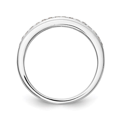 14K Weißgold Ehering mit natürlichen Diamanten